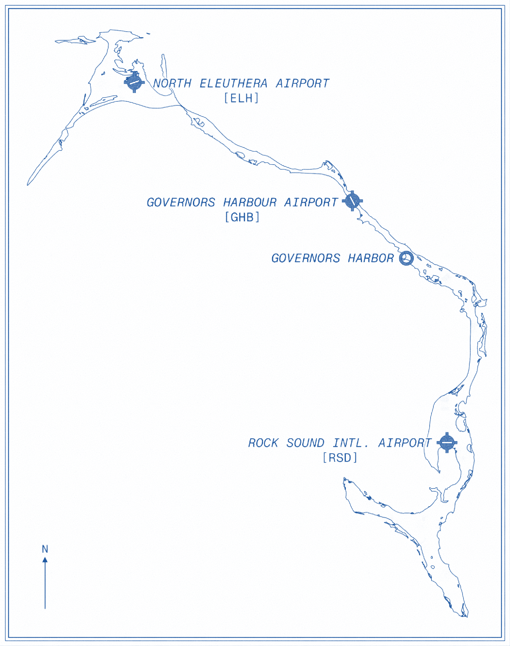 Map of Eleuthera